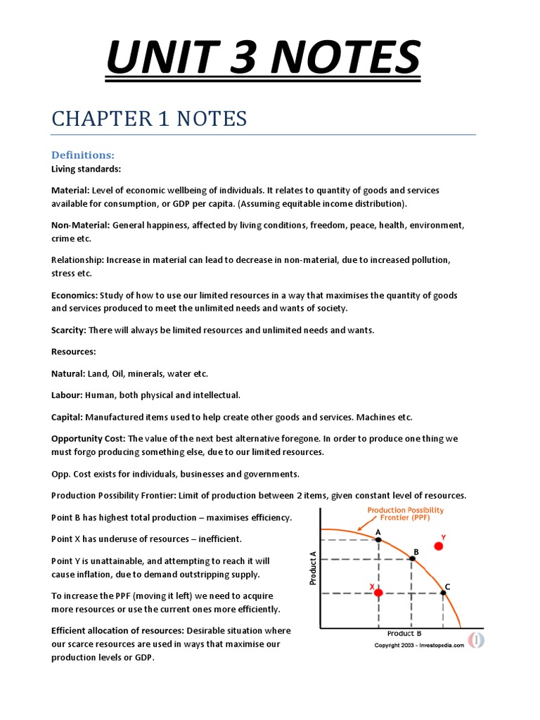 Economics Units 3+4 Notes | PDF | Unemployment | Social Science