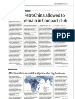 2009-10 - PetroChina allowed to remain in Compact club