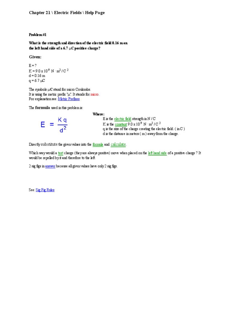 Electric Field Electric Field Volt