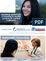 Act Local, Think Global: Applying Systematic Screening To Health Services in Central California, Irit Sinai - FP Integration With Health Plenary