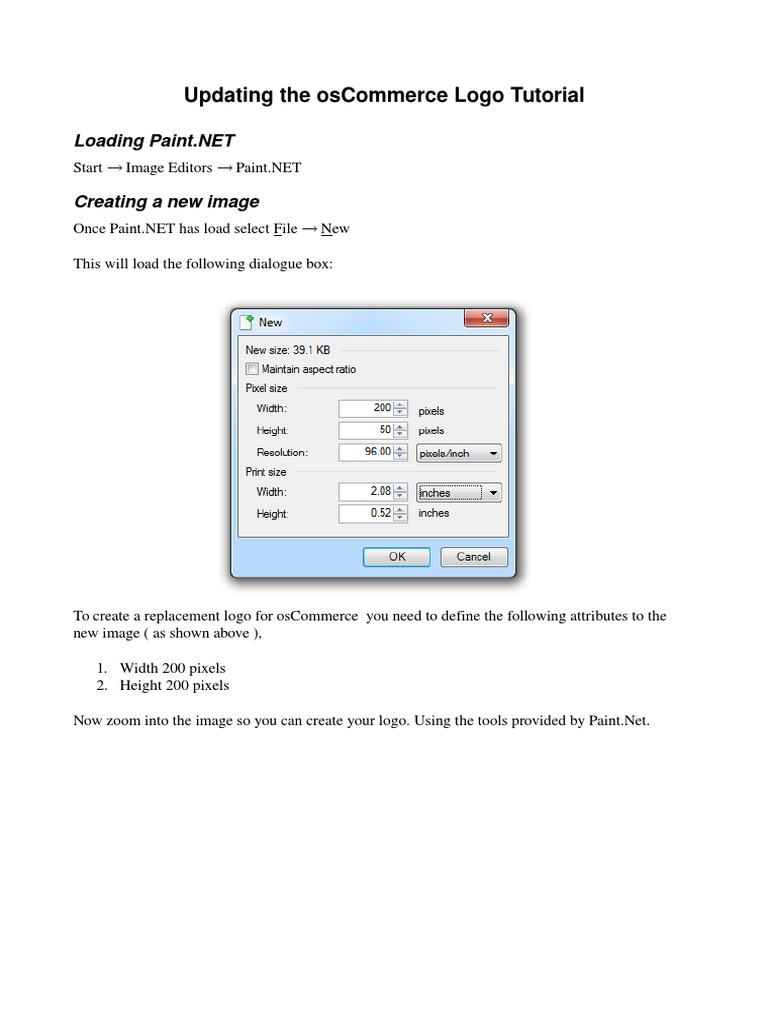 Updating The Oscommerce Logo Tutorial | PDF