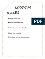 Classroom - Rules For Primary and Secondary