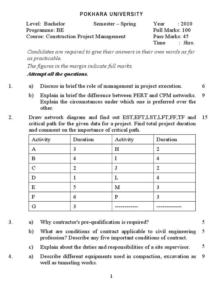 Construction Project Management 1 | PDF | Business