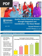 Quality Family Planning Services Through Integration and Coordination - The Kasur Model