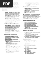 Income Taxation: Basic Priciples: 1. As To Subject Matter or Object