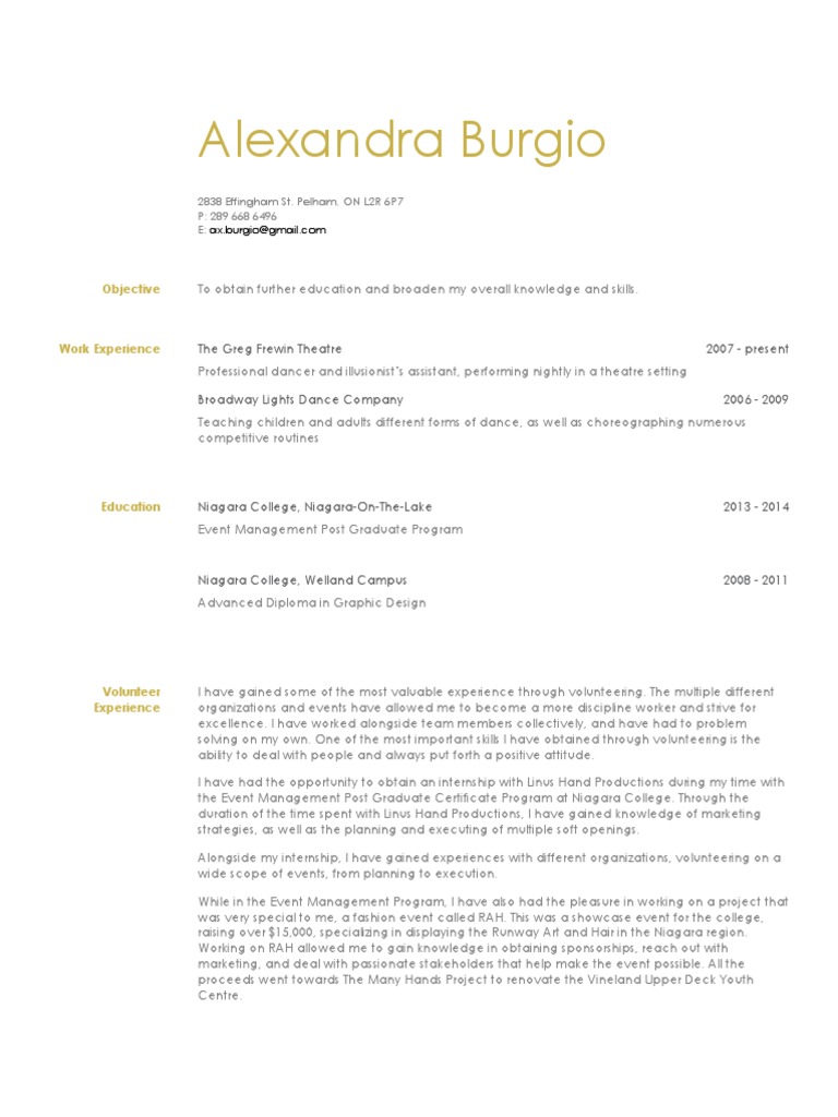 Alexandra Burgio: Objective | PDF | Career & Growth