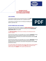 Generator Set Load Sharing of Paralleled Generators