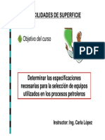 Gasotecnia, Fundamentos de Superficie