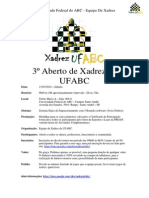 3º Aberto de Xadrez Da UFABC