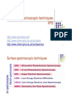 Surface Spectroscopic Techniques XPS