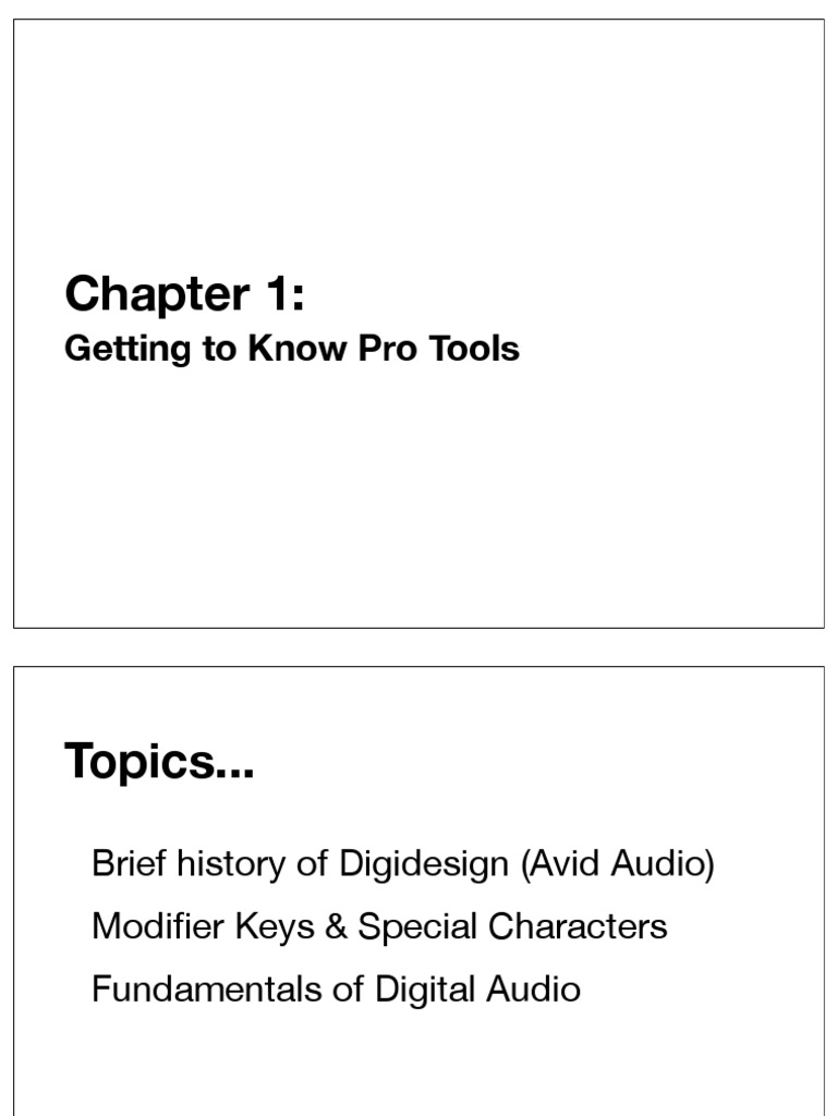 Getting To Know Pro Tools Pdf Sampling Signal Processing Hertz