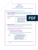 GRAMÁTICA Clases de Tiempo en El Relat y El Verbo Tiempo y Modo