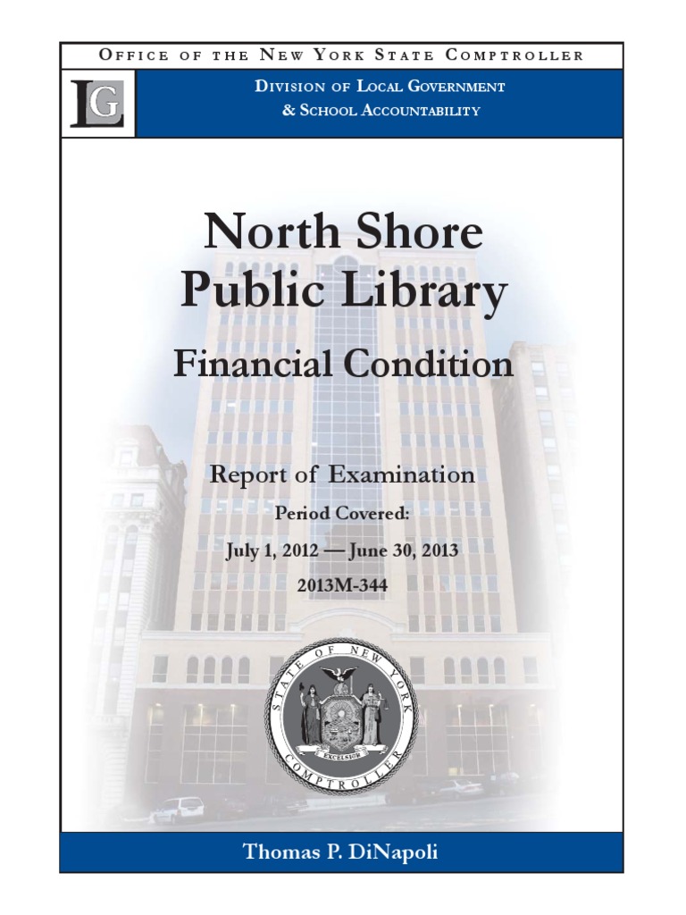 North Shore Public Library Audit Report | PDF | Audit | Expense