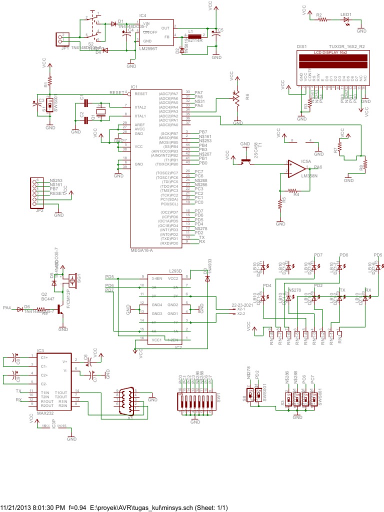 MEGA16-A Circuit Design Overview | PDF