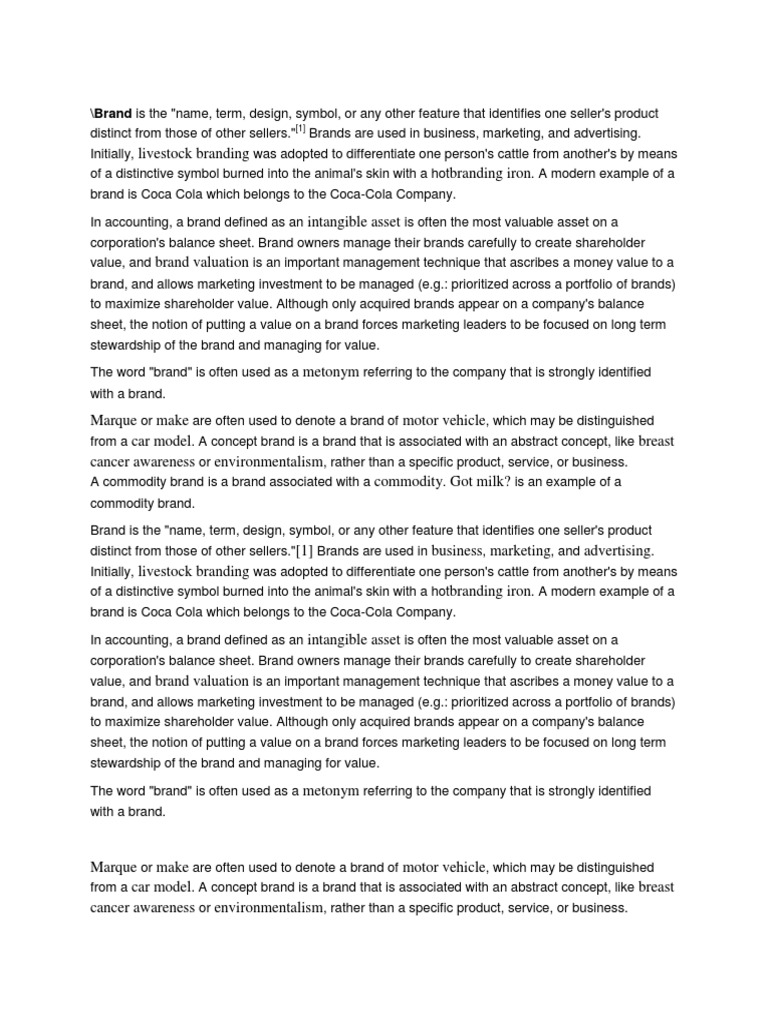 Brand Pdf Brand Business