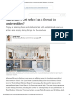 Alternative Art Schools - A Threat To Universities - Education - The Guardian