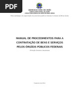 AGU - Procedimento para contratação de serviços