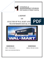 A Report ON Analysis of Wal-Mart and Bharti: Transforming Retail in India