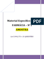 AMOSTRA - Material Específico FARMÁCIA N°1 - Lei 5991-73 + 36 questões