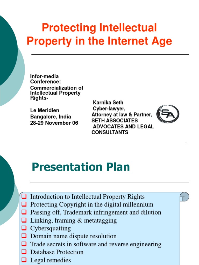 Intellectual Property in The Internet Age-Ppt - Ks | PDF | Trademark ...