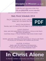 2014 Holy Week Schedule