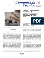 Extração e quantificação de substâncias húmicas do solo