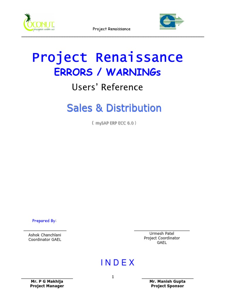 SAP SD Errors, Warnings & Resolutions Invoice Business