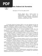 Resolução 577 - Responsabilidade Técnica