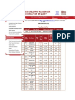 Indian Railways Passenger Reservation Enquiry: Train Route