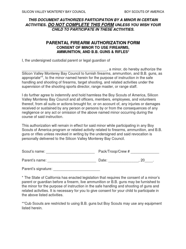 Firearms Permisssion Form 2013 | PDF | Law