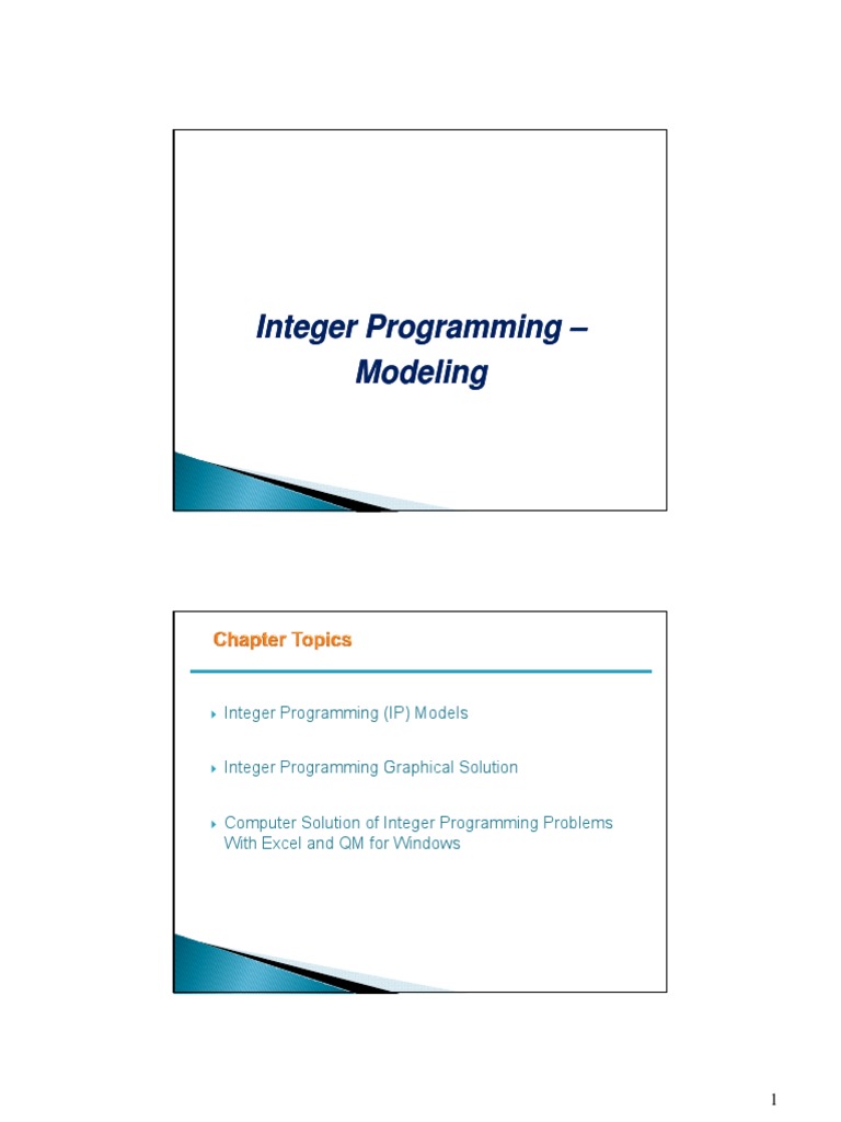 Mixed Integer Prog - Excel Solver Practice Example | Download Free PDF ...