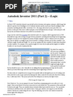 Autodesk Inventor 2011 (Part 2) - Ilogic - Deelip