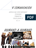 Tipos de Comunicacion: America Yael Perez Dominguez Tecnologia Trabajo #12 Tercer Grupo "B" N.L. 37