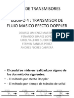 Transmisor de Flujo Masico Efecto Dopler