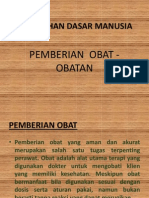 Kebutuhan Dasar Manusia Pemberian Obat