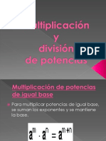 Multiplicación potencias