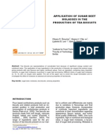 Application of Sugar Beet Molasses in the Production of Tea Biscuits