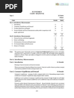 CBSE Class 12 Syllabus For Economics 2014-2015