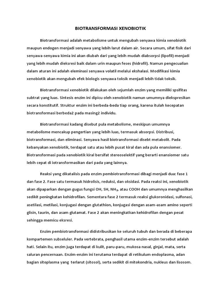 Biotransformasi Xenobiotik