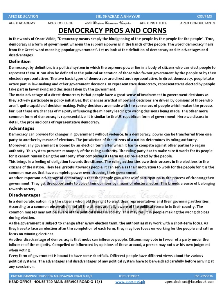 Democracy Essay PDF Democracy Political Ideologies