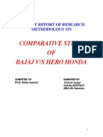 Bajaj vs Hero Honda Project Report