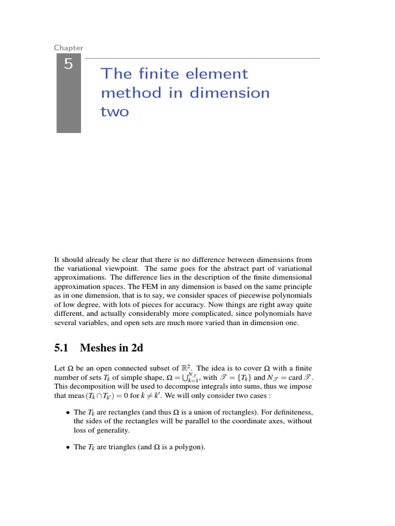 Finite Element Method in 2D Analysis | PDF | Basis (Linear Algebra ...
