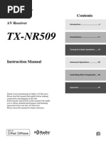 Instruction Leaflet ONKYO TX-NR509