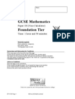MrJacksonMaths Foundation Non Calculator Paper H