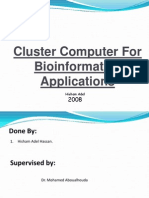 Cluster Computer For Bioinformatics Applications: Nile University, Bioinformatics Group