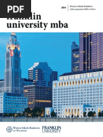 Informator 2014 - Franklin University MBA - Wyższa Szkoła Bankowa we Wrocławiu