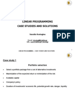 Linear Programming - Case Studies+Solutions