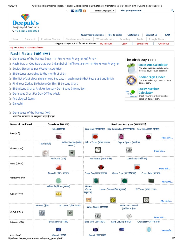 Astrological Gemstones Pdf Gemstone Quartz