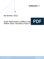 MrJacksonMaths Unit 2 Higher November 2012 Mark Scheme