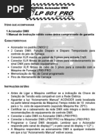 Manual do Acionador DMX para LP801 - Luz de Prata